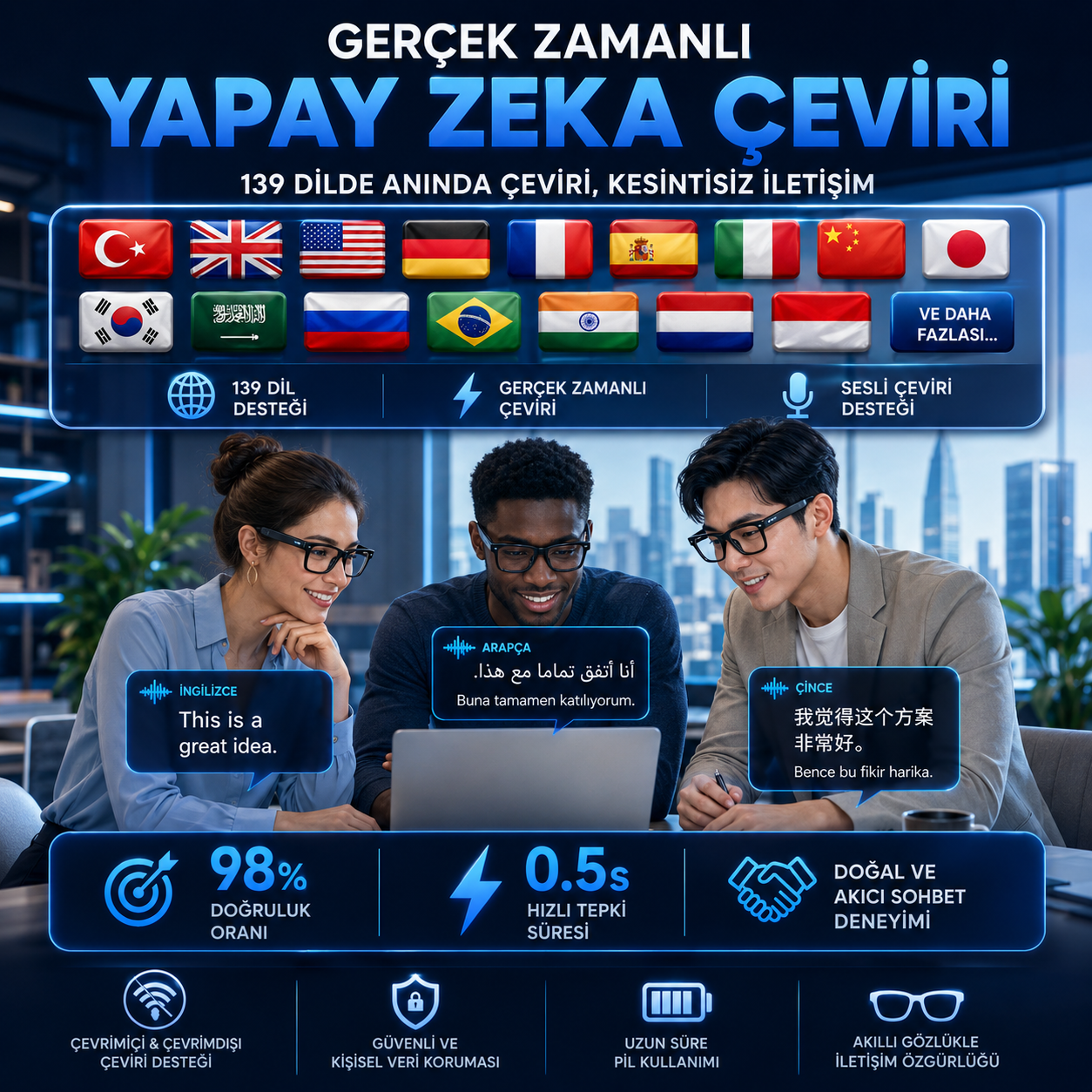 Opınayz™ Kameralı Akıllı Gözlük