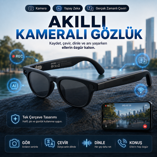 Opınayz™ Kameralı Akıllı Gözlük